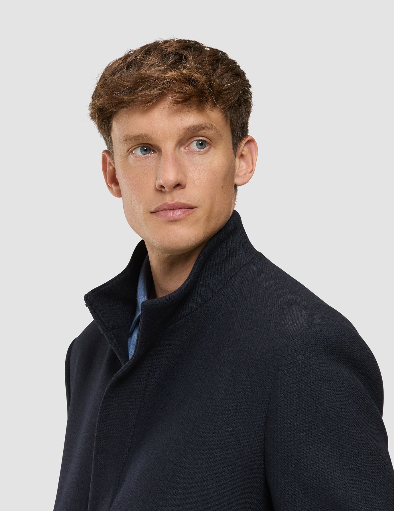 Casentino Wool Coat Dark Navy